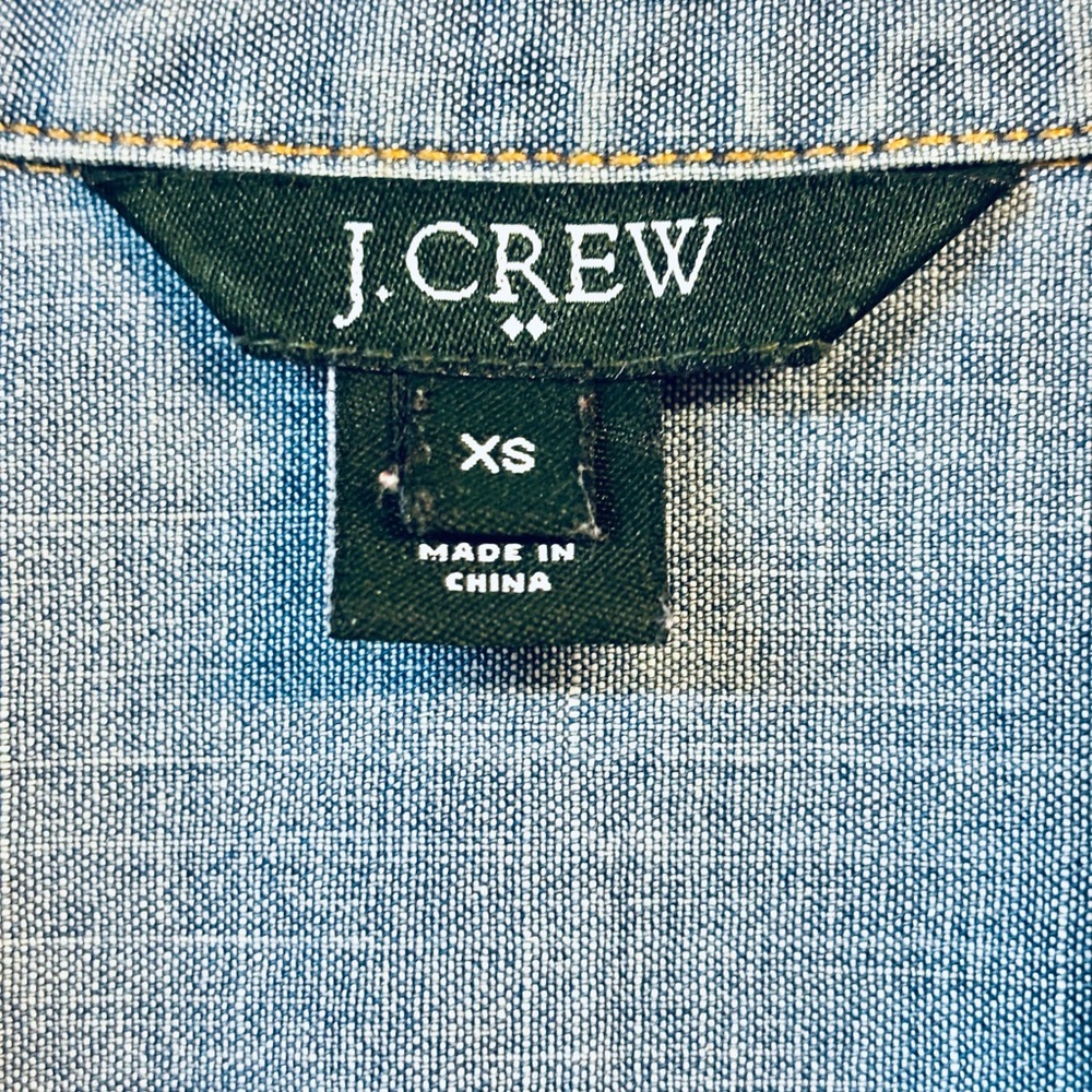 J. Crew Denim Blue Chambray Shirt Dress - Picture 3 of 6